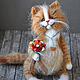Order Conqueror of hearts cat toy. Knitted toys Olga Bessogonova. Livemaster. . Stuffed Toys Фото №3