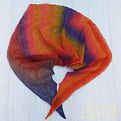 Аксессуары handmade. Livemaster - original item Shawl Southern evening asymmetric shawl cape on shoulders. Handmade.