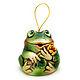 Ceramic bell 'Frog with a water lily', Bells, Balashikha,  Фото №1