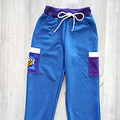 Одежда детская handmade. Livemaster - original item Children`s pants Leon Shark blue. Handmade.