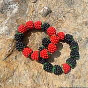 Украшения handmade. Livemaster - original item A bracelet made of beads: The band is rigid: Raspberry. Handmade.