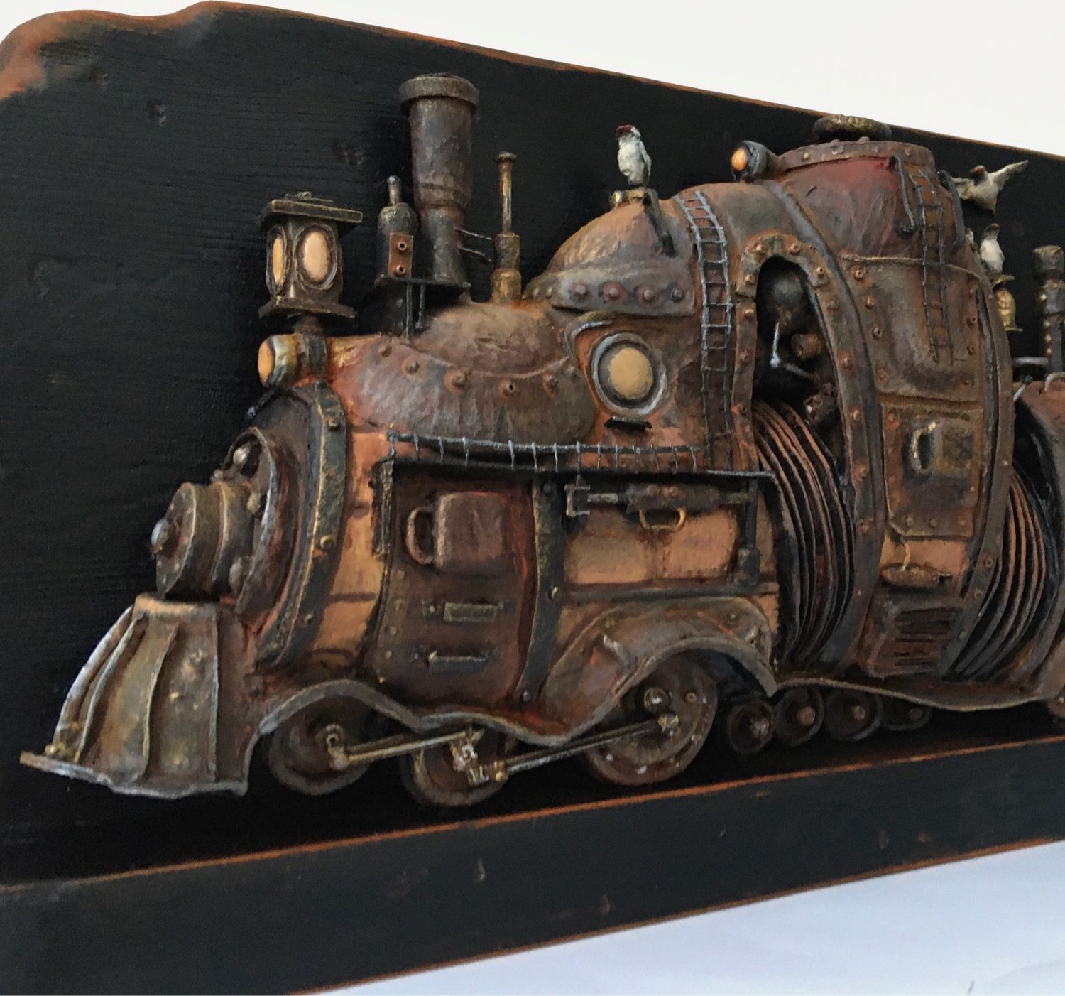 Steampunk Train деревянные картины, барельеф на стену, поезд, паровоз  купить в интернет-магазине Ярмарка Мастеров по цене 52000 ₽ – SP9GSRU |  Картины, Москва - доставка по России