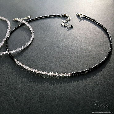 Украшения ручной работы. Ярмарка Мастеров - ручная работа Чокер из гематита и алмаза херкимера. Handmade.