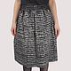 Black and white cotton classic MIDI skirt. Skirts. Yana Levashova Fashion. My Livemaster. Фото №4
