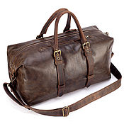 Сумки и аксессуары handmade. Livemaster - original item Leather travel and sports bag Washington (brown nappa). Handmade.