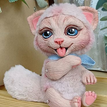 Куклы и игрушки ручной работы. Ярмарка Мастеров - ручная работа Котенок Мия. Серия Зоосад. Handmade.