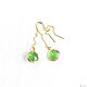 Green summer grass earrings gold broach earrings. Thread earring. Irina Moro. Online shopping on My Livemaster.  Фото №2
