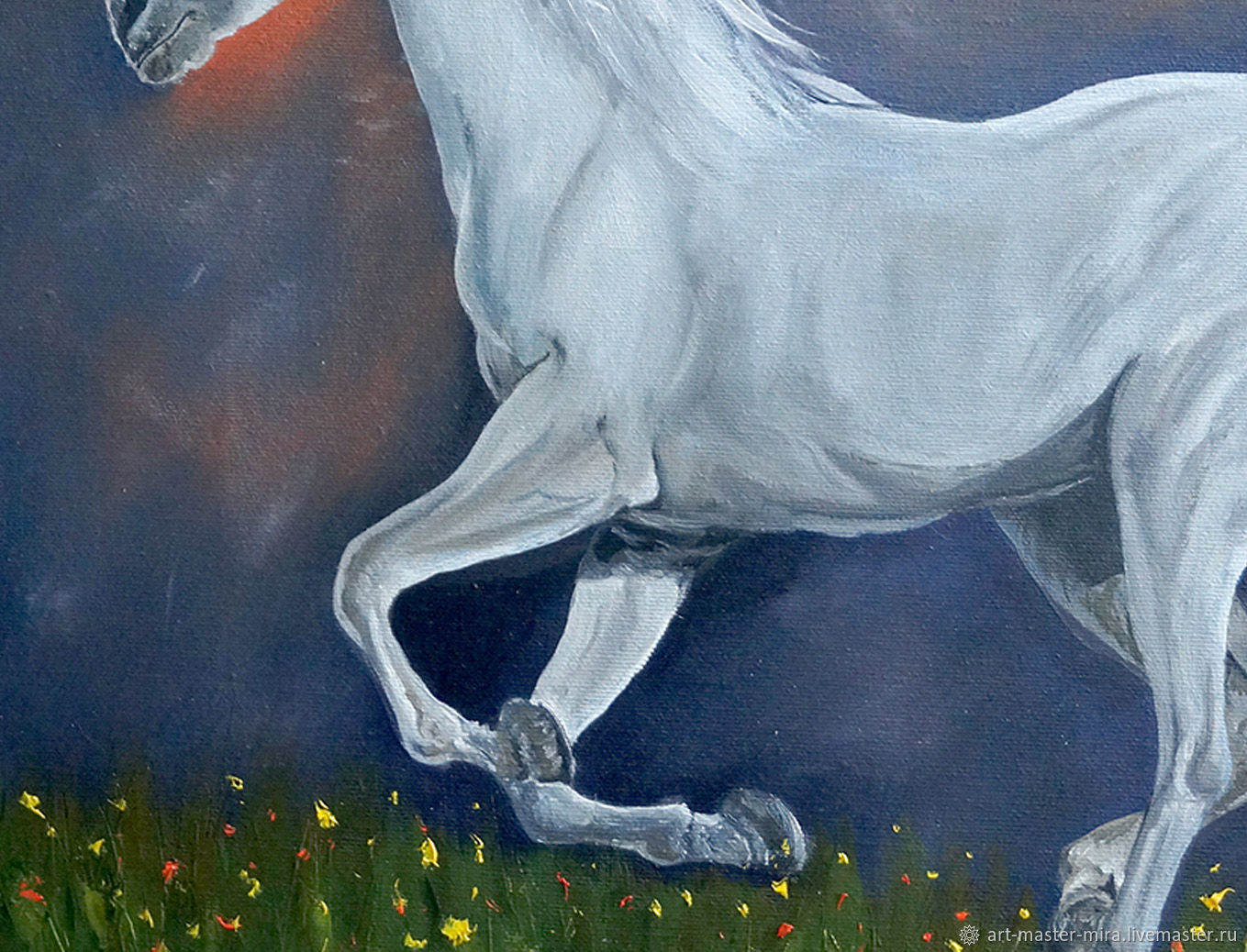Картина маслом, лошадь Лёгкость рысью - Сайт авторских работ HandHobby.ru