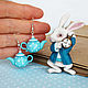 White rabbit brooch from Alice in Wonderland'. Brooches. Katy_Barysheva. My Livemaster. Фото №6