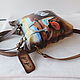 Leather double-sided bag with custom painting for Alexandra. Classic Bag. Innela- авторские кожаные сумки на заказ.. My Livemaster. Фото №4