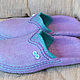 Women's felted slippers Mint and Lavender. Slippers. MMwool (marinamol). Online shopping on My Livemaster.  Фото №2
