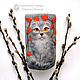 Cover for your cat and Poppies case for cell phone case felted wool. Case. Woolen Zoo. My Livemaster. Фото №5