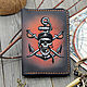 Leather passport cover with a Pirate anchor pattern. Passport cover. SUNGAZER leather products. Online shopping on My Livemaster.  Фото №2