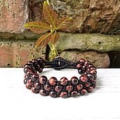 Украшения handmade. Livemaster - original item Bullseye. Bracelet braided beads. Handmade.