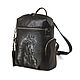 Women's backpack ' Black Frieze'. Backpacks. Pelle Volare. Online shopping on My Livemaster.  Фото №2