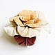 Order Brooch Flower Rose Salmon Creamy Salmon Peach Pink. De-Si-Re. Livemaster. . Brooches Фото №3