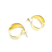 Украшения handmade. Livemaster - original item Unusual Ring Earrings, gold Ring Earrings, Ring Earrings. Handmade.