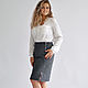 Quilted skirt with snaps, grey. Skirts. Skirt Priority (yubkizakaz). Online shopping on My Livemaster.  Фото №2