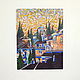 The painting on wood 100x75sm "Sunshine city". Pictures. EVAG. Online shopping on My Livemaster.  Фото №2