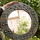 Круглое зеркало в раме с заклепками лофт стиль, Элементы интерьера, Санкт-Петербург,  Фото №1