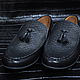 Men's moccasins, python leather and genuine leather, black color. Moccasins. SHOES&BAGS. My Livemaster. Фото №6