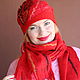 Women's red felted hat, Caps, Khabarovsk,  Фото №1