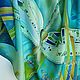Batik 'Dragonfly' shawl natural silk. Shawls1. Handpainted silk by Ludmila Kuchina. My Livemaster. Фото №5