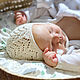Чепчик для новорожденного. Чепчики. MELISSA for baby. Ярмарка Мастеров.  Фото №5