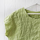 Заказать Olive blouse made of 100% linen. LINEN & SILVER ( LEN i SEREBRO ). Ярмарка Мастеров. . Blouses Фото №3