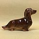 Dachshund long-haired porcelain figurine. Figurines. Veselyj farfor. My Livemaster. Фото №5