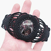 Украшения handmade. Livemaster - original item Garnet Bracelet black burgundy garnet bracelet wide bracelet. Handmade.