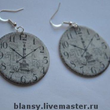 Украшения ручной работы. Ярмарка Мастеров - ручная работа Серьги "Часики". Handmade.