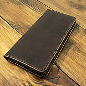 Bifold black leather wallet