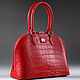 Crocodile leather women's bag, handmade IMA0943R4, Classic Bag, Moscow,  Фото №1