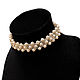 Crystal and Pearl Choker Multi Strand, Real Freshwater Pearl Collar. Necklace. Krystal and Pearl. My Livemaster. Фото №5