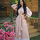 Linen dress with hand embroidery ' Powdery dawn', Dresses, Vinnitsa,  Фото №1