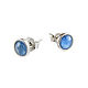 Kyanite earrings, earrings with kyanite in silver, stud earrings in silver. Earrings. Irina Moro. My Livemaster. Фото №4
