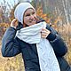 Комплект шапка двойная/ шарф БЕННИТА/ШЕЛДОН беж, Комплекты головных уборов, Санкт-Петербург,  Фото №1