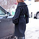 Order Coat with belt black 'Black cashmere'. Lana Kmekich (lanakmekich). Livemaster. . Coats Фото №3