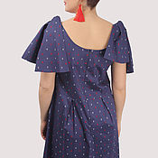 Одежда handmade. Livemaster - original item Blue dress with anchors cotton sundress. Handmade.