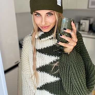 Одежда ручной работы. Ярмарка Мастеров - ручная работа Джемпер «Зигзаг». Handmade.