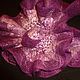 шарф-цветок валяный Лиловые капли, Шарфы, Лесной,  Фото №1