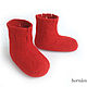 Red booties for Merino wool for a newborn 9,3 cm. Babys bootees. bornlenki. Online shopping on My Livemaster.  Фото №2