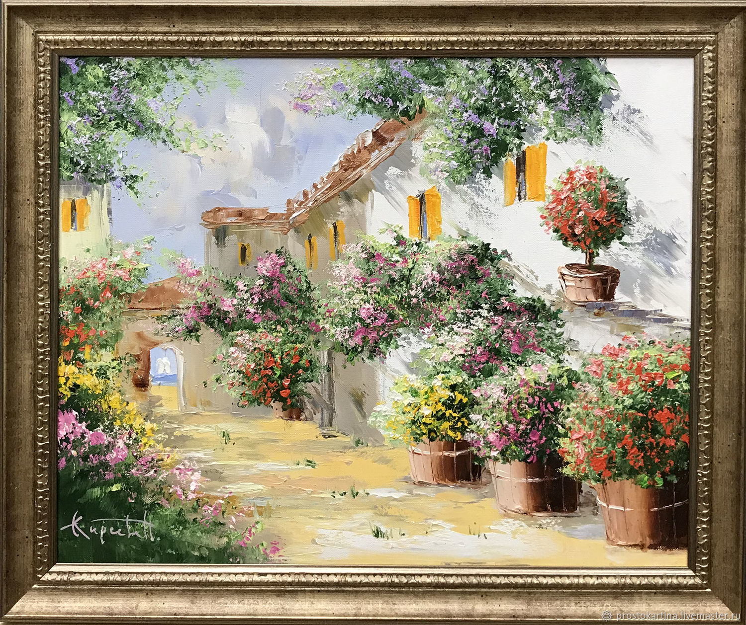 Картина итальянский дворик