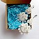 Заказать Белые новогодние серьги. Annka Soutache Украшения из сутажа. Ярмарка Мастеров. . Серьги классические Фото №3