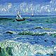 Картина  Ван Гог  Морской пейзаж в Ле-Сент-Мари-де-ла-Мер, Картины, Раменское,  Фото №1