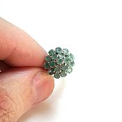 Украшения handmade. Livemaster - original item Emerald ring, light color stones.. Handmade.