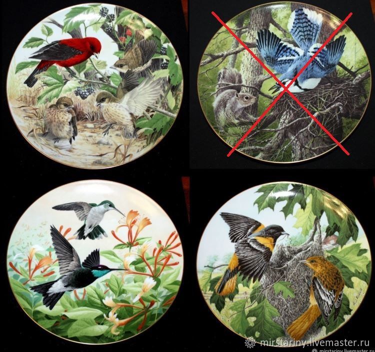 Interior Plates Birds A J Rudisill England Limoges Kupit Na Yarmarke Masterov H64rdcom Predmety Interera Vintazhnye Moscow