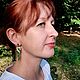 Серьги Брызги зелёные серьги длинные. Серьги классические. «Квезаль Бижу» Татьяна. Интернет-магазин Ярмарка Мастеров.  Фото №2