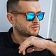 "Classic+ Blue" от Timbersun, деревянные солнцезащитные очки. Очки. Уникальные аксессуары Timbersun. Ярмарка Мастеров.  Фото №6